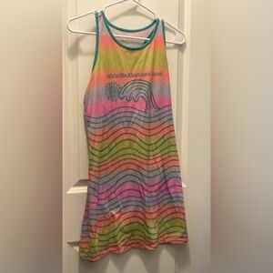 Cat & Jack Pink and Teal Striped Top